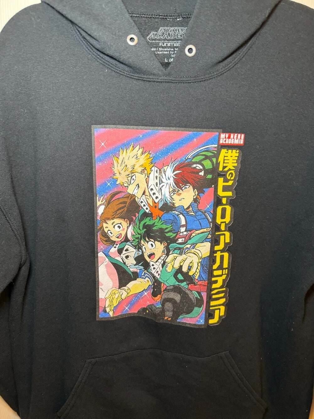 My Hero Academia Funimation Group Box Hoodie Size Large